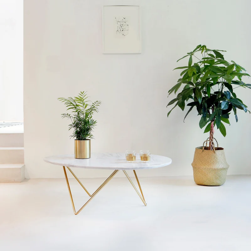 Table basse en marbre blanc - Richard