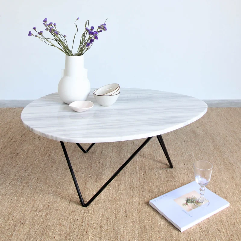 Table basse en marbre blanc - Richard