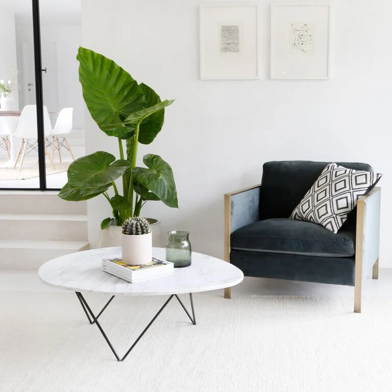Table basse en marbre blanc - Richard