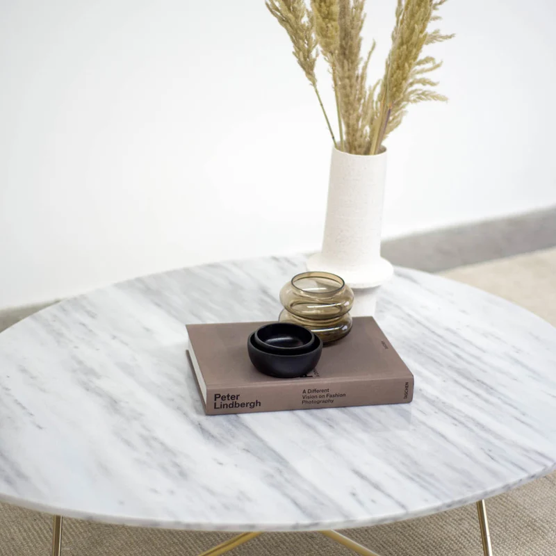 Table basse en marbre blanc - Richard