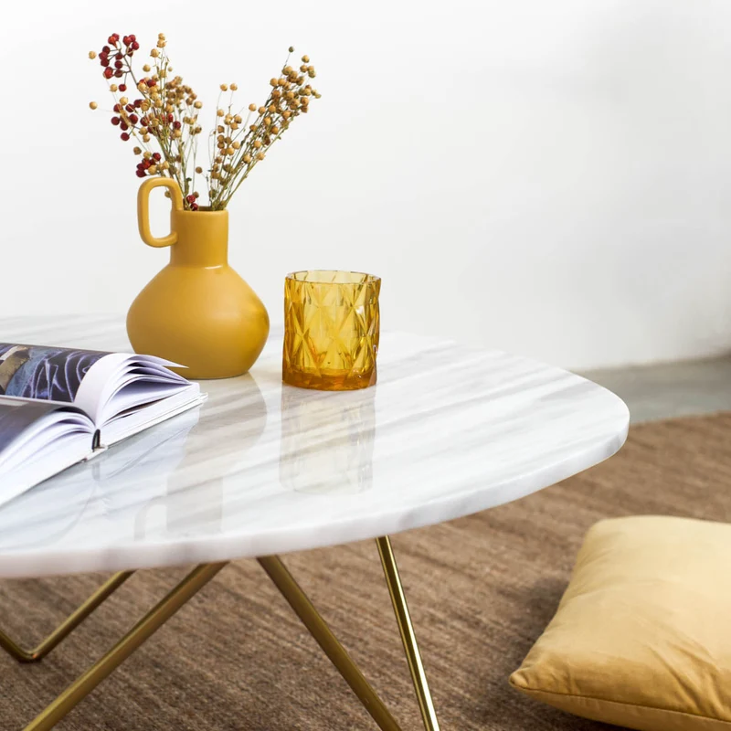Table basse en marbre blanc - Richard