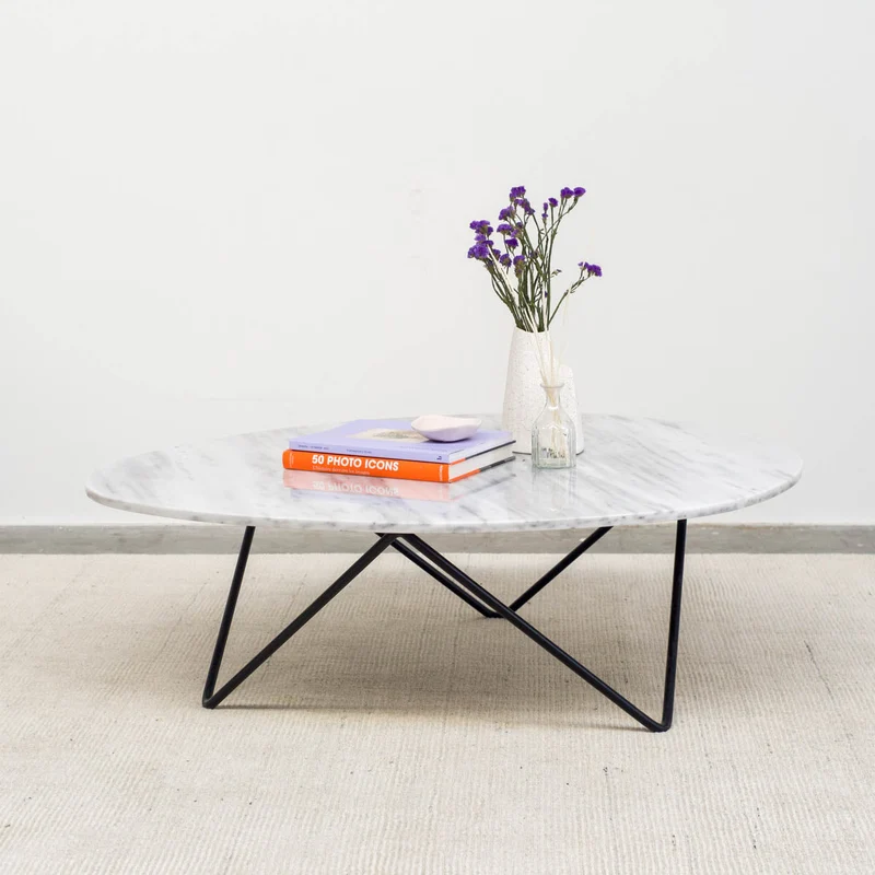 Table basse en marbre blanc - Richard