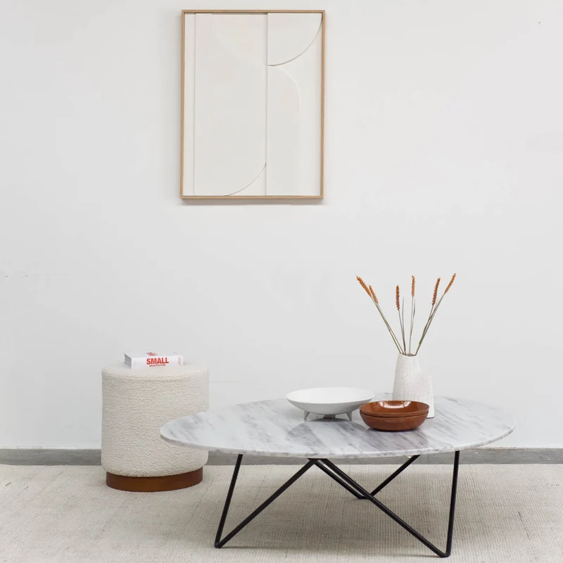 Table basse en marbre blanc - Richard