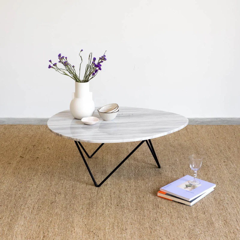 Table basse en marbre blanc - Richard