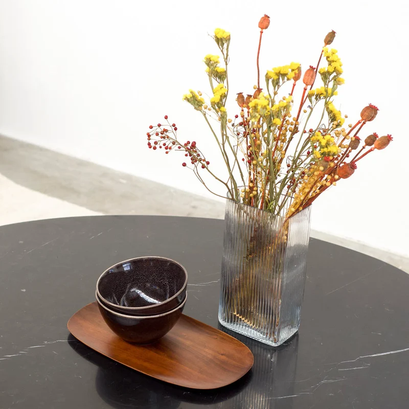 Table Basse en Marbre - Richard - 100x80cm - Marbre Noir - Or
