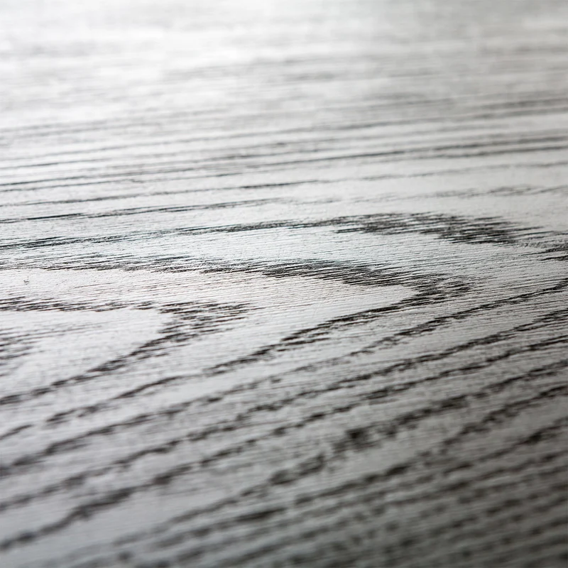 Table à manger ronde avec plateau en bois - Noir - Ø125cm