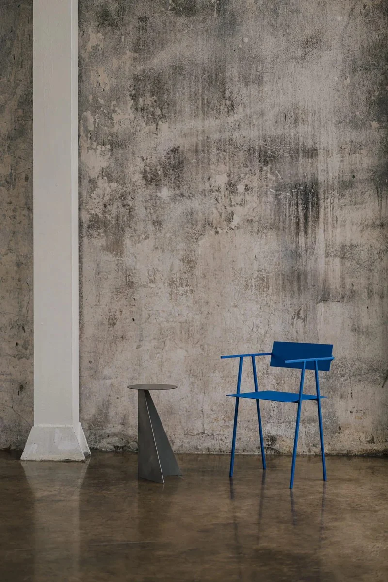Aluminum Side Table Object084