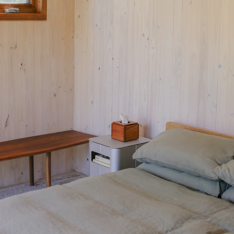 Gadroon Bedside Table in Aluminium