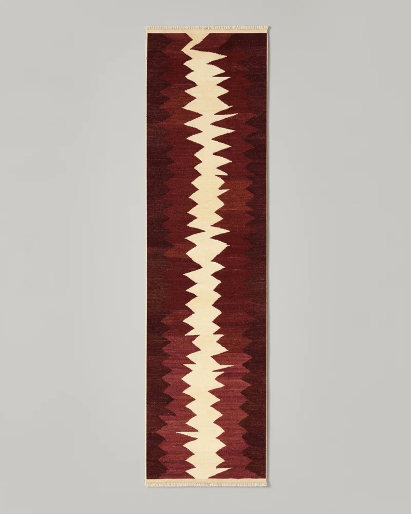 Zig Zag Kilim Runner - Handwoven Rug