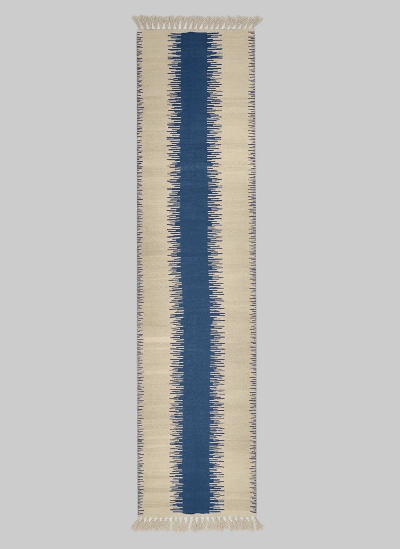 Navy Anar Kilim Runner - Handwoven Rug