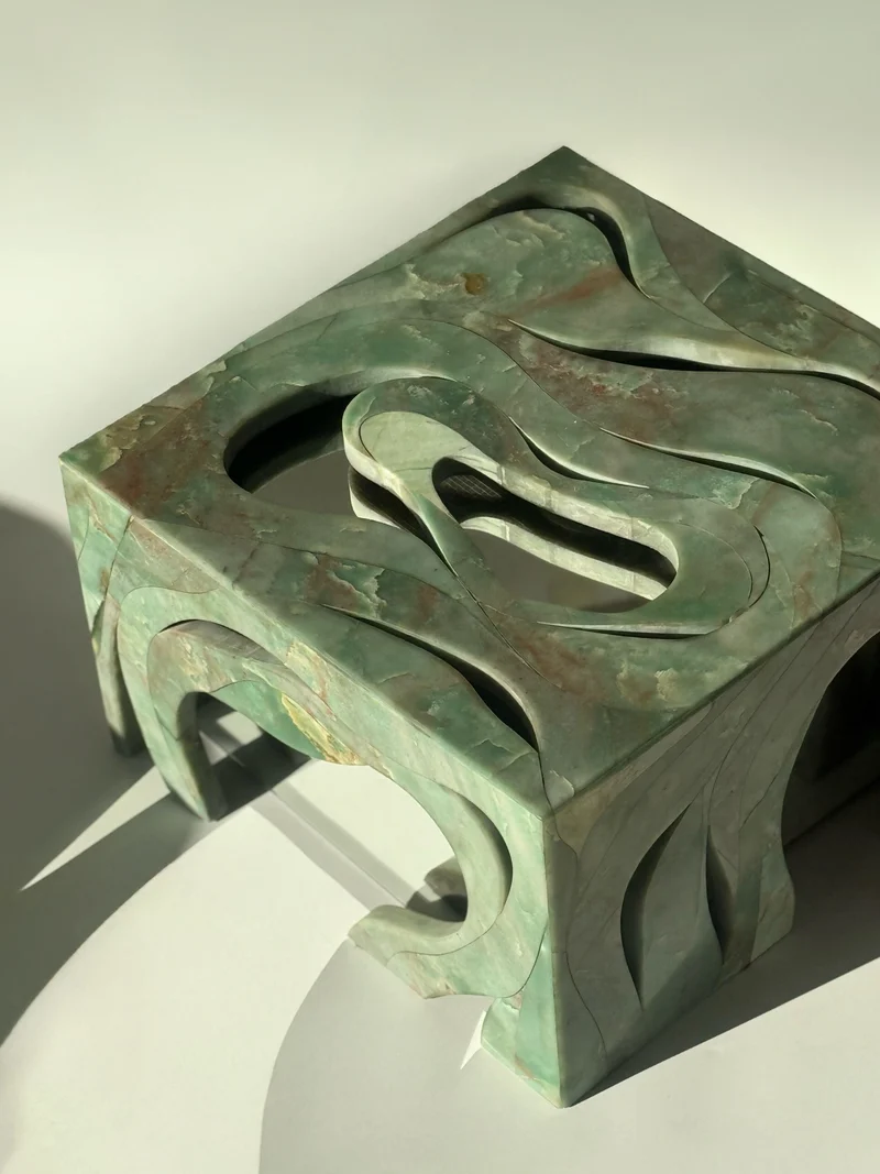 'Orbis' Marble Side Table
