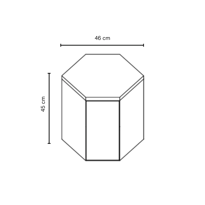 Table basse en marbre Acier inoxydable – Hexagone - une combinaison élégante de marbre et d'acier