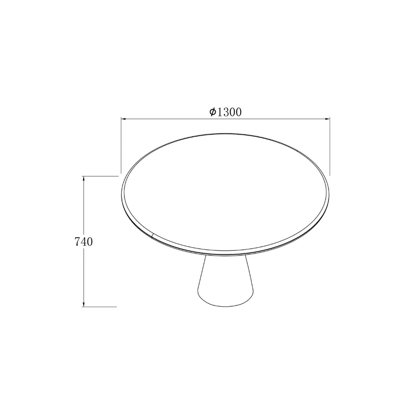 Table à manger ronde Lormes - 130 cm - Travertin blanc - Bord rond