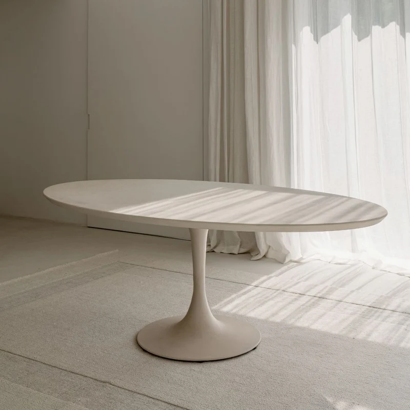 Table à manger Camille - 200 cm - MicroSkin - forme Tulipe