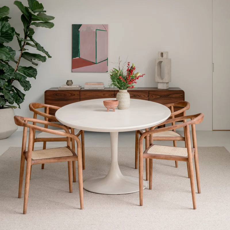 Table à manger Camille - 200 cm - MicroSkin - forme Tulipe