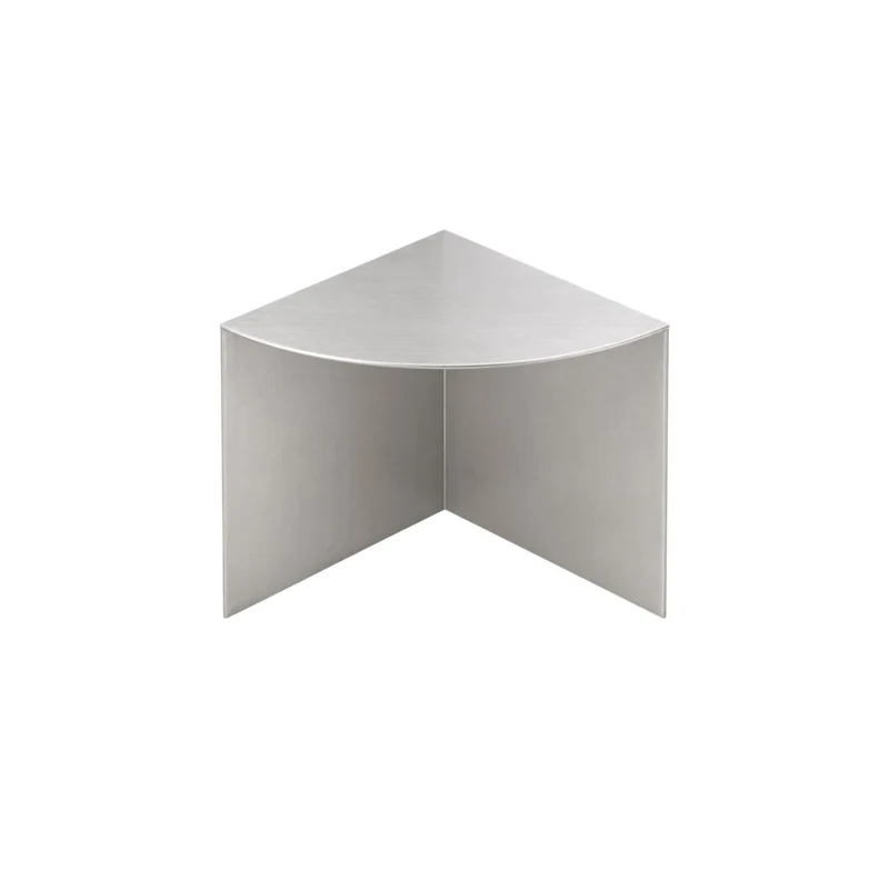 Table d'appoint Meru / 40 cm - Acier brossé