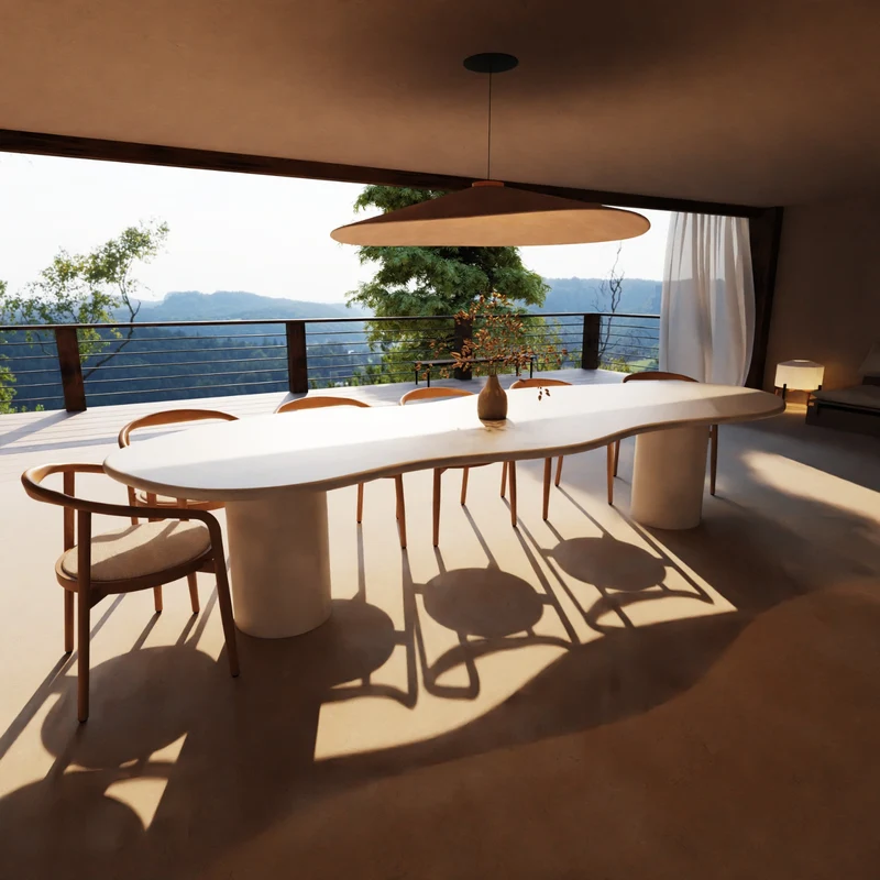 Table à manger Bio - Limoges - Microskin - 350 cm