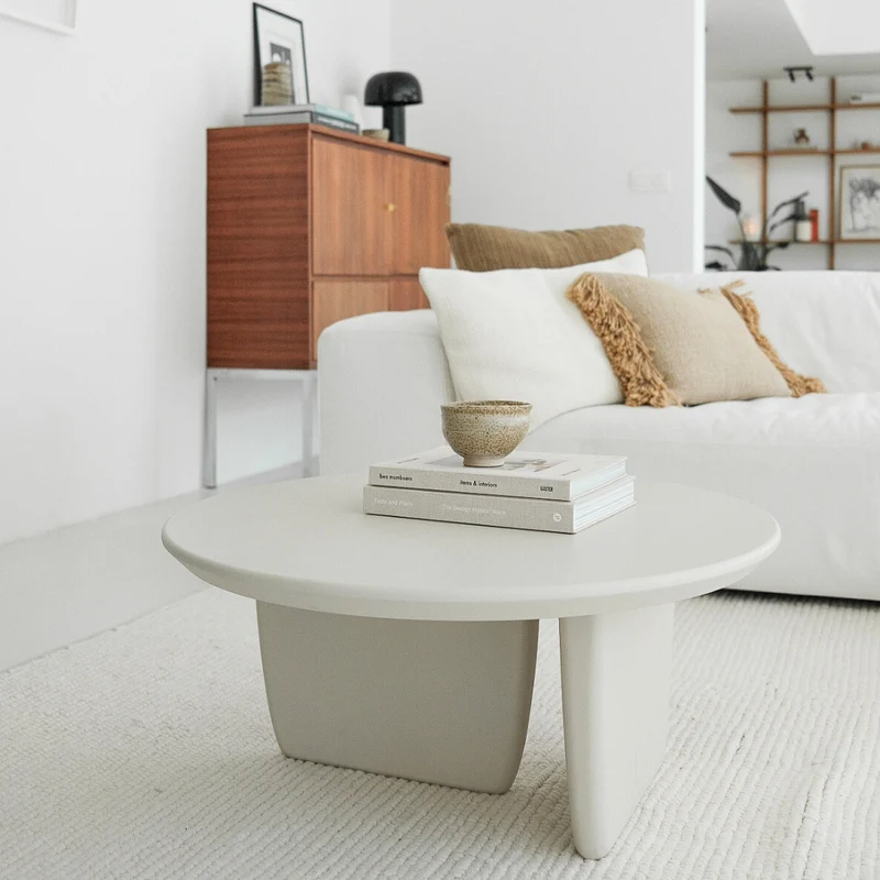 Table basse ronde - Rochelle - StoneSkin Latte