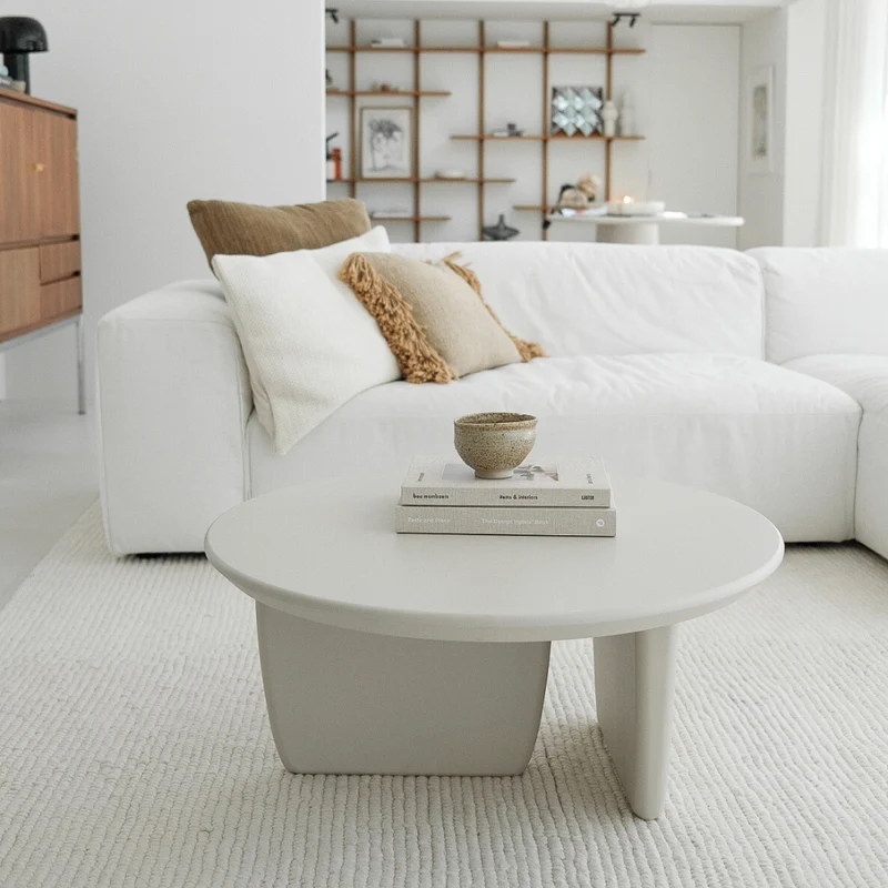 Table basse ronde - Rochelle - StoneSkin Latte
