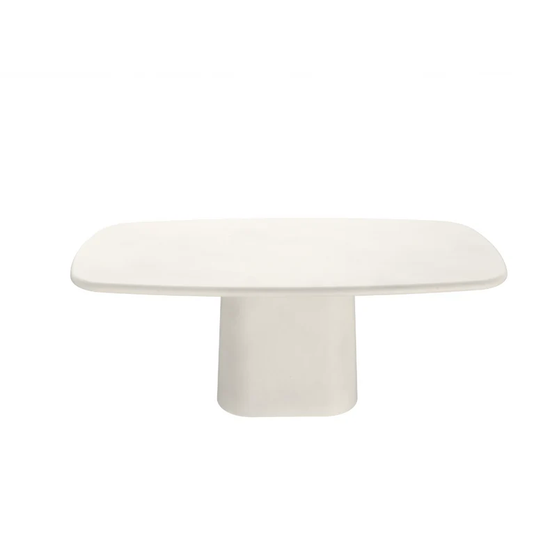 Table à manger rectangulaire - Pied ovale - Peau de pierre - Lorient - Latte