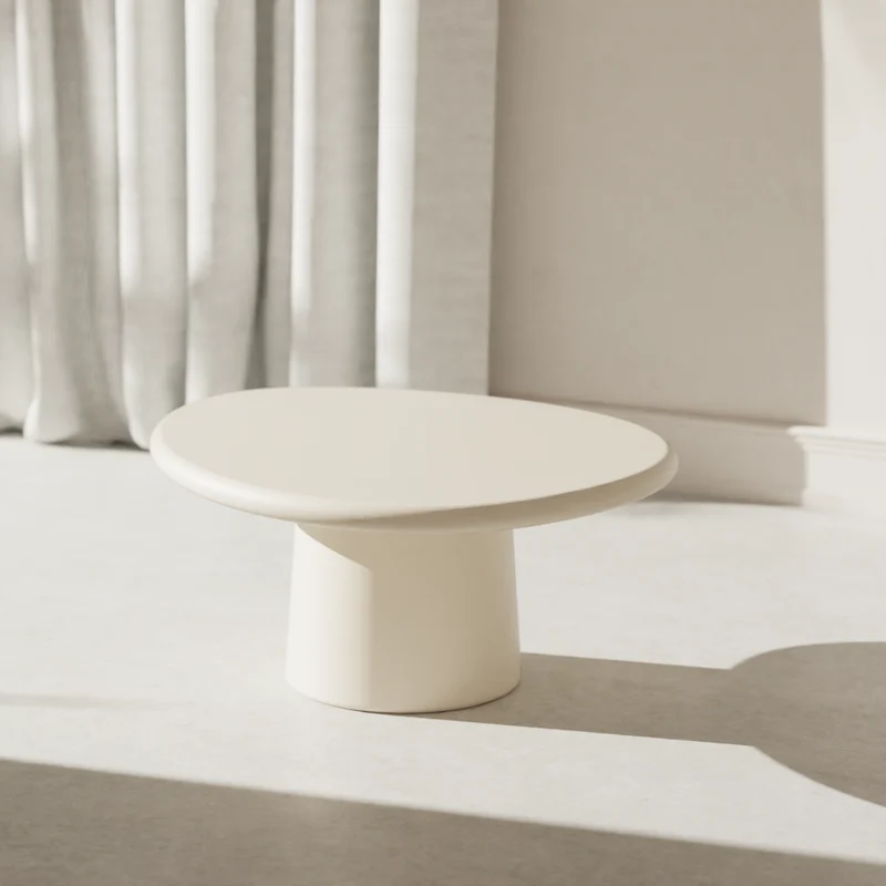 Table basse ronde aspect béton - Juno - StoneSkin - 90 cm