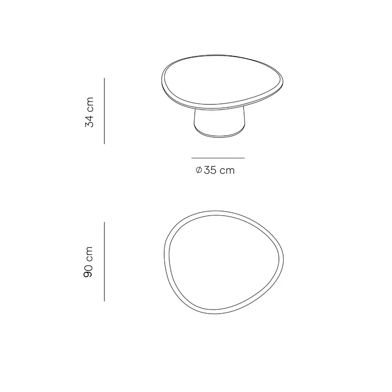 Table basse ronde aspect béton - Juno - StoneSkin - 90 cm