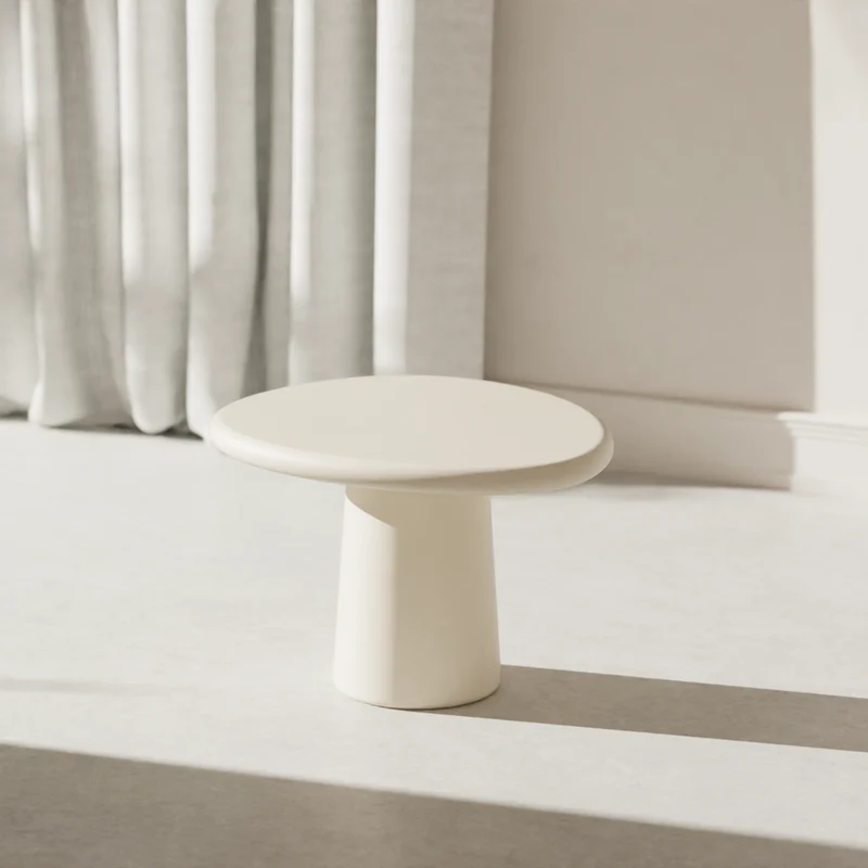 Table basse ronde aspect béton - Juno - StoneSkin - 60 cm