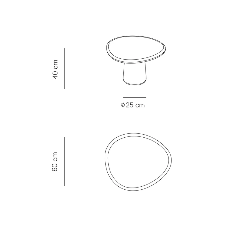 Table basse ronde aspect béton - Juno - StoneSkin - 60 cm