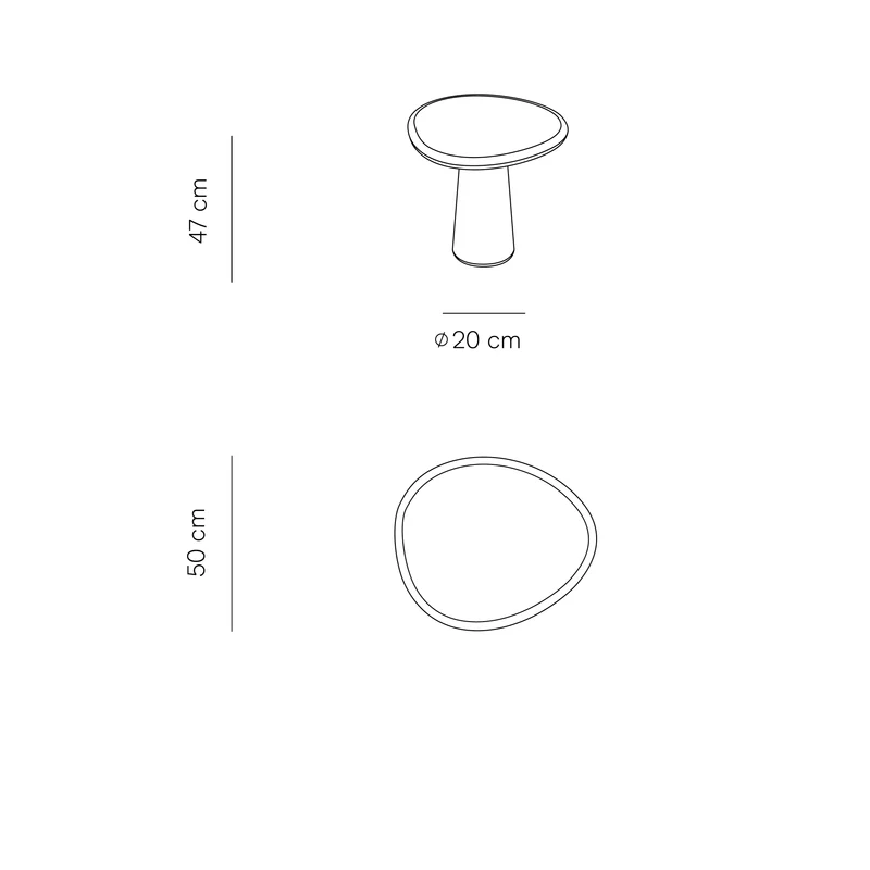 Table basse ronde aspect béton - Juno - StoneSkin - 50 cm