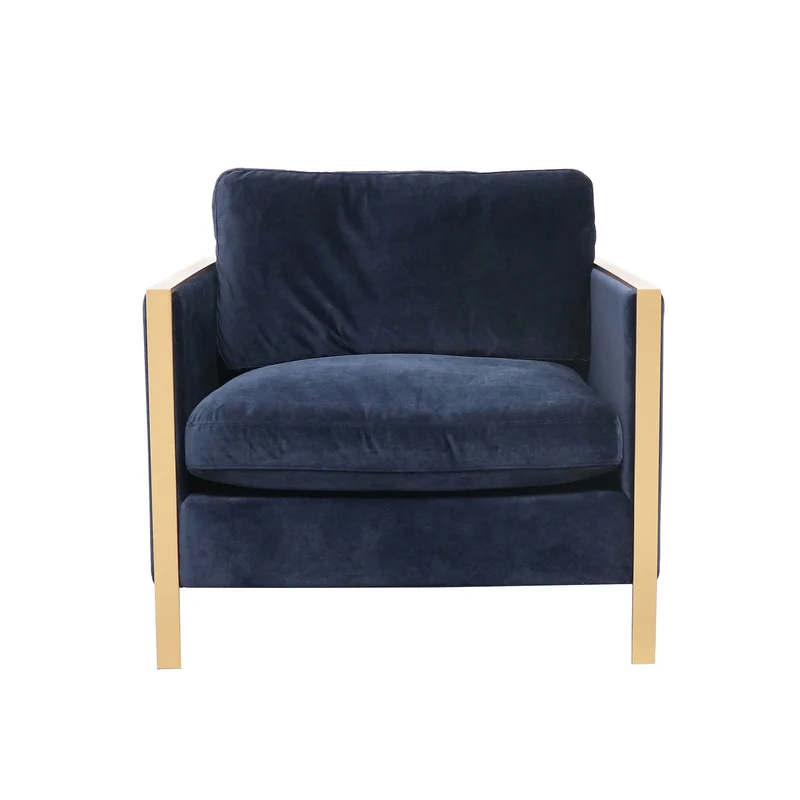 Fauteuil en Velours - Force 1 - Bleu Foncé