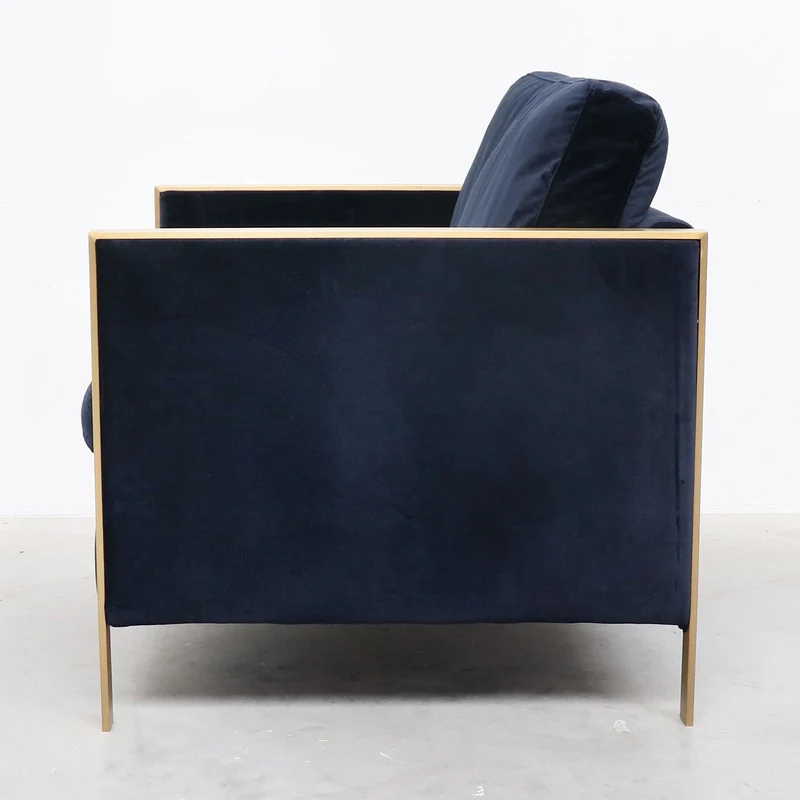 Fauteuil en Velours - Force 1 - Bleu Foncé