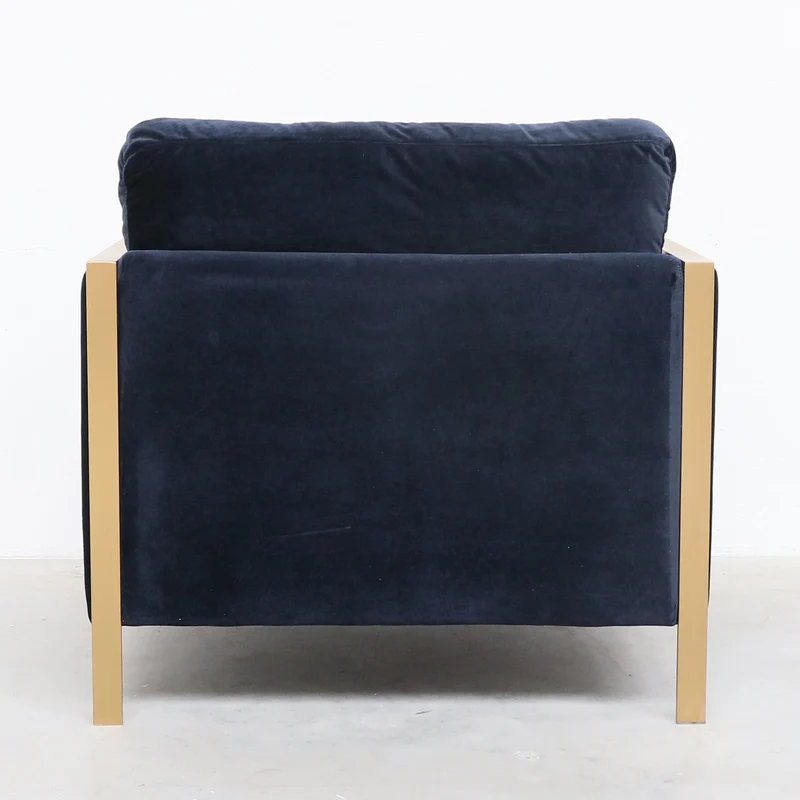 Fauteuil en Velours - Force 1 - Bleu Foncé