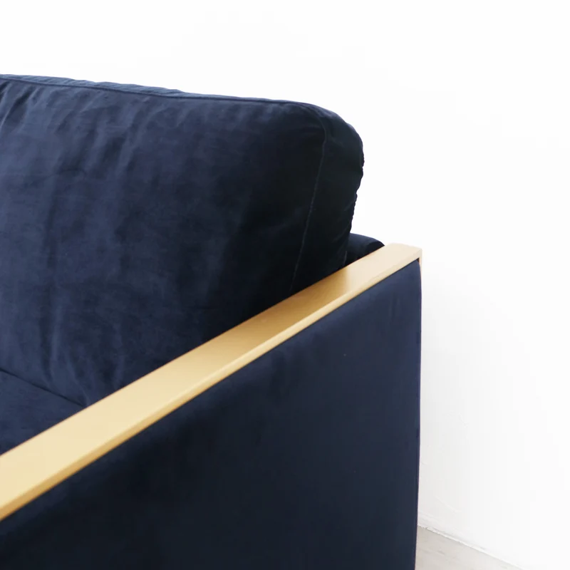 Fauteuil en Velours - Force 1 - Bleu Foncé