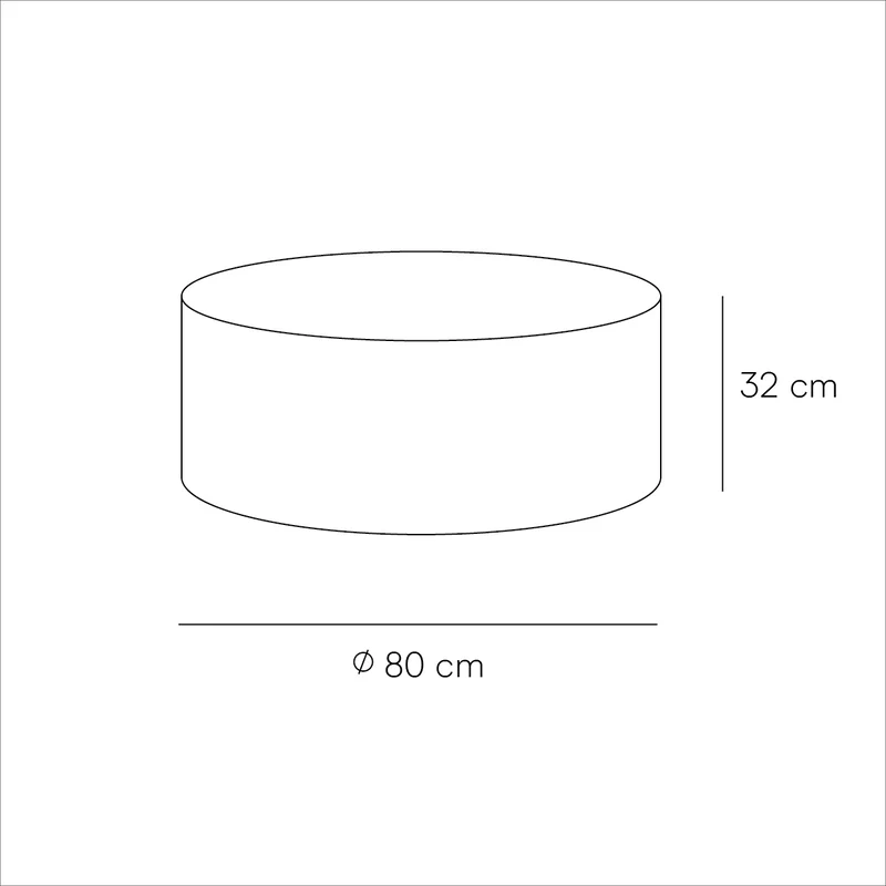 Table basse en travertin - Dax - Basse - 32cm