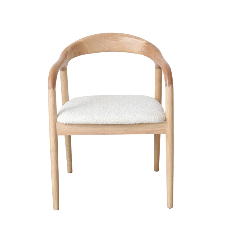 Chaise de salle à manger - Muret - Assise Bouclé - Chêne