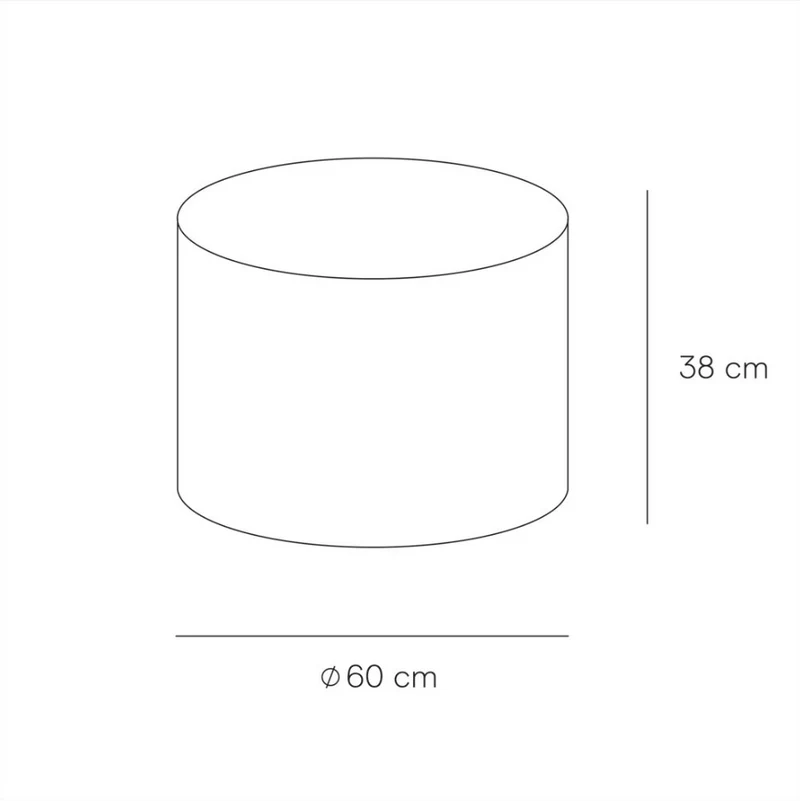 Table basse en travertin - Dax - Mid - 38 cm