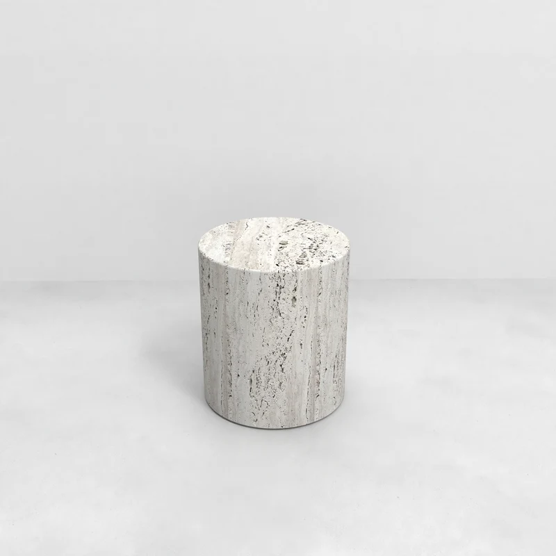 Table basse en travertin - Dax - Haute - 45 cm