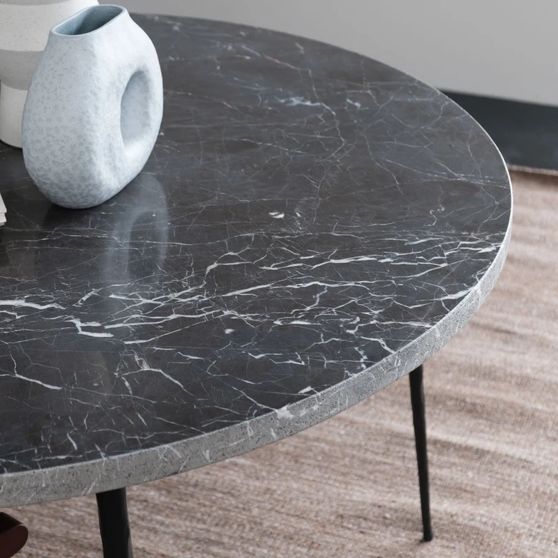 Table à Manger Ronde Noire - Montréal - Dia 125/H75cm - Noir