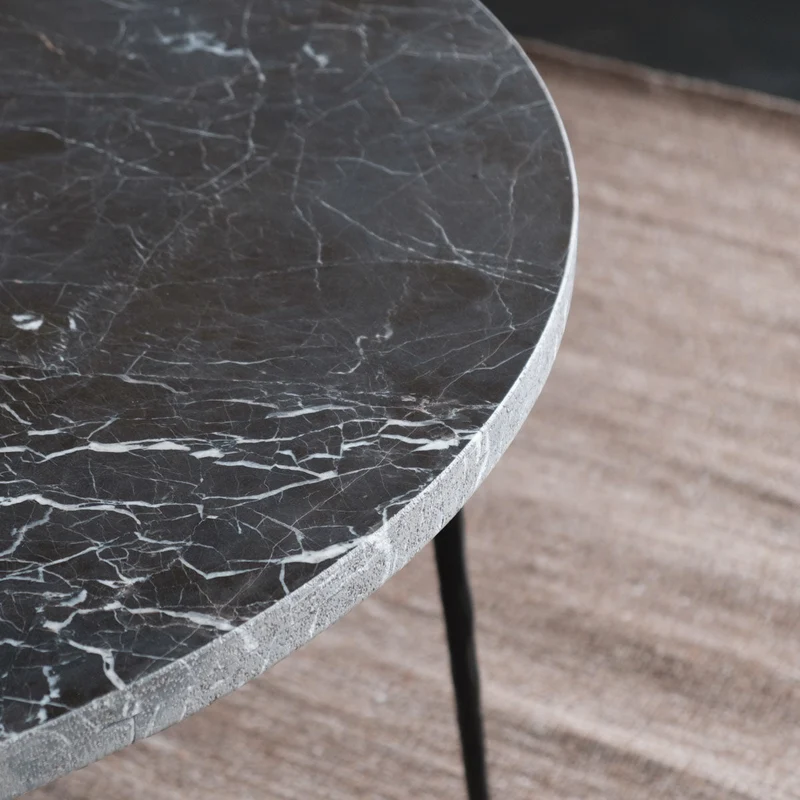 Table à Manger Ronde Noire - Montréal - Dia 125/H75cm - Noir
