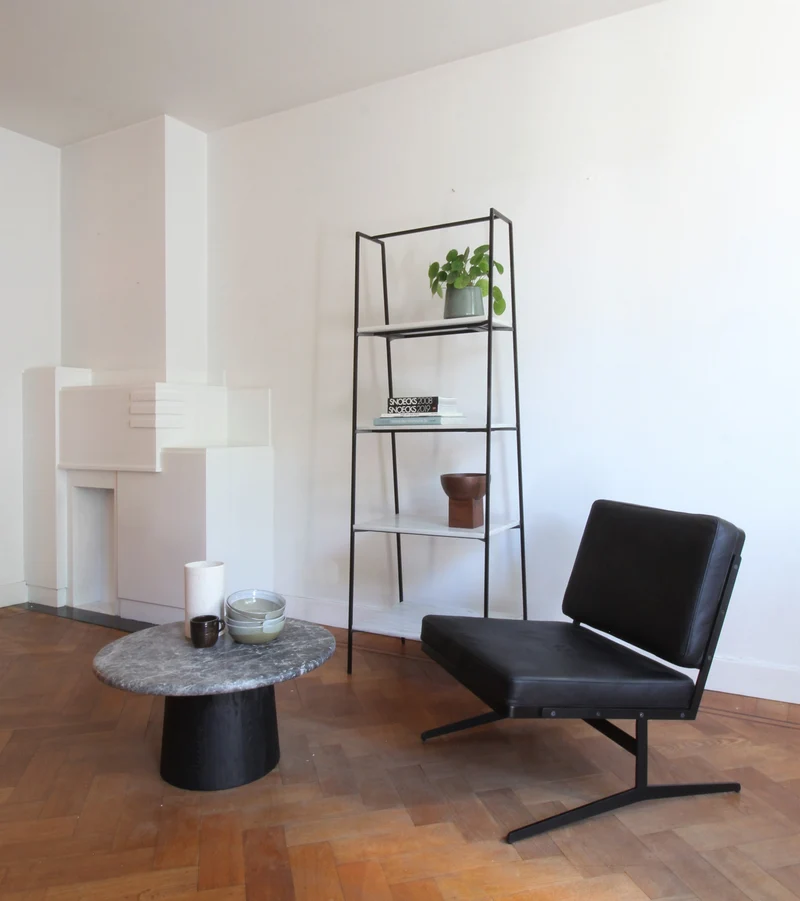 Table basse Firenze - Marbre Gris - 70x70x36cm