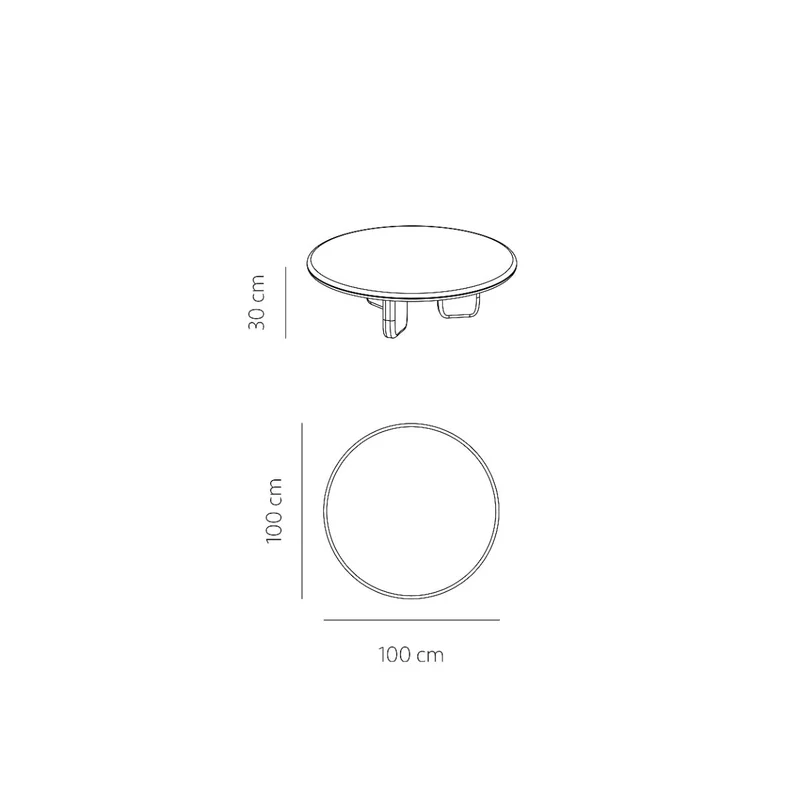 Table de salon Microskin - Ido - 100 cm