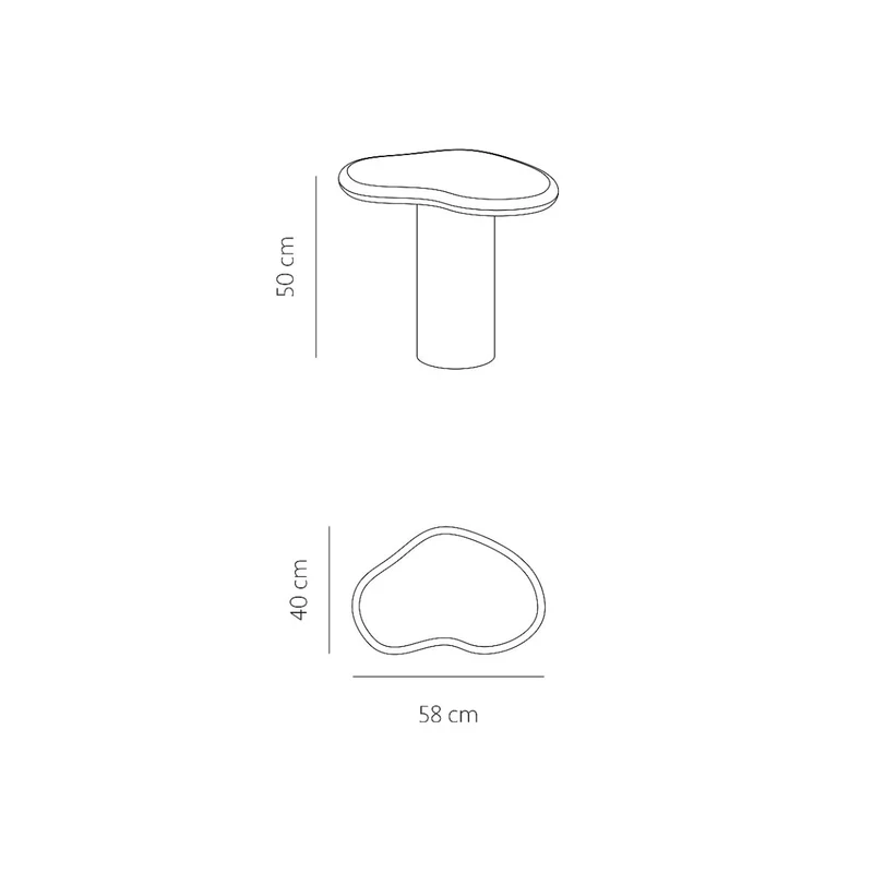 Jonah - Table d'appoint en micropeau - Haute