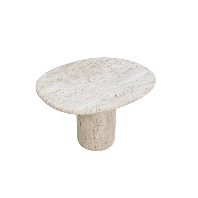 Canberra - Table d'Appoint - Travertin Blanc