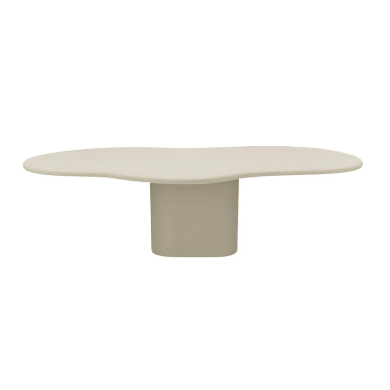 Table à manger Amir Organic aspect béton - 261 cm - StoneSkin - Latte