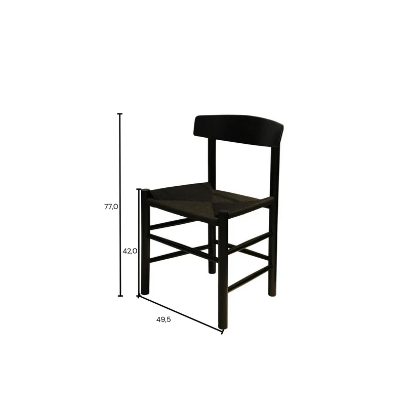 Gien - Chaise de salle à manger - Noir