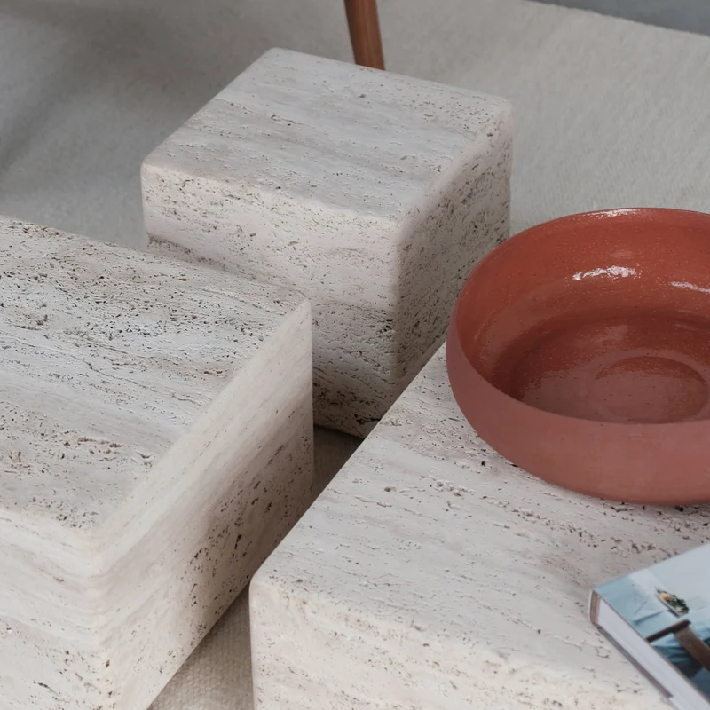 Table basse - Milieu - Dijon - Travertin - D39