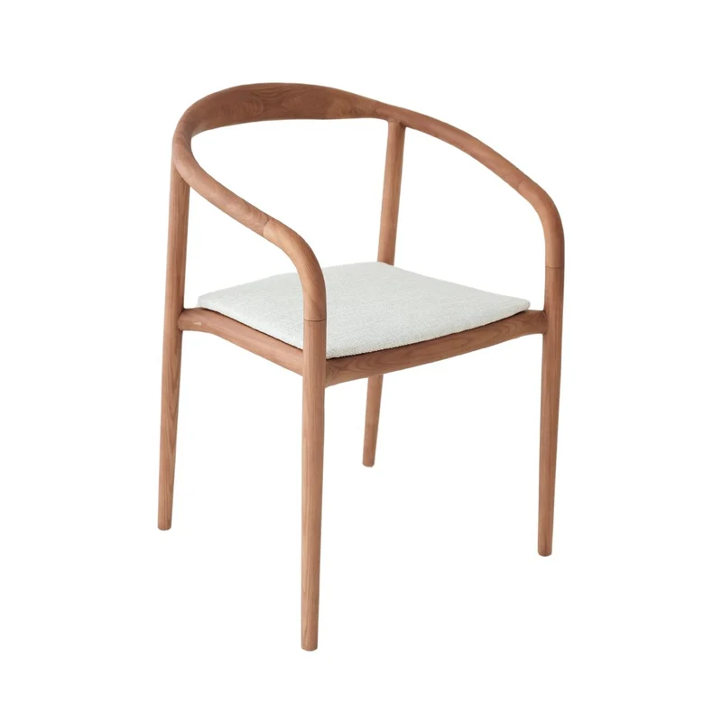 Chaise de salle à manger Relax - Dubbo - Tissu - Noyer