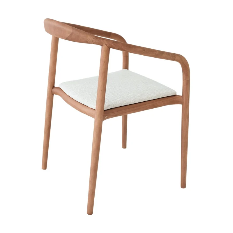 Chaise de salle à manger Relax - Dubbo - Tissu - Noyer
