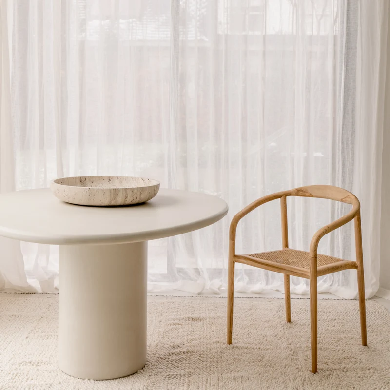 Chaise de salle à manger Relax - Dubbo - Rotin - Chêne