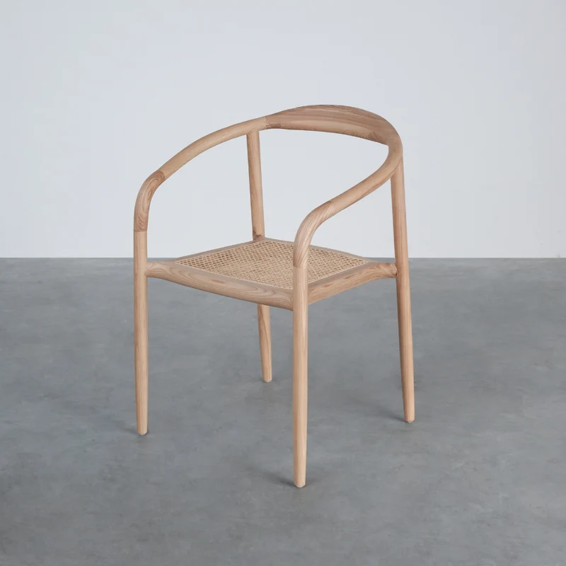 Chaise de salle à manger Relax - Dubbo - Rotin - Chêne